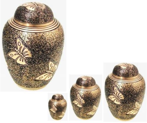 Golden Brass &AMP; Aluminium Cremation Urn