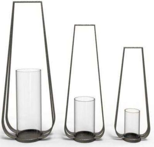 Grey Aluminum &AMP; Glass Hanging Lantern