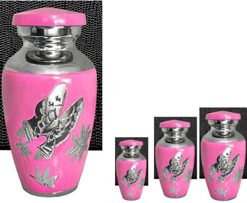 Pink Aluminium Cremation Urn