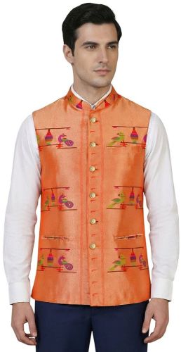 Mens Paithani Silk Jacket