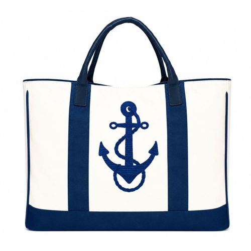 Designer Cotton Canvas Beach Tote Bag