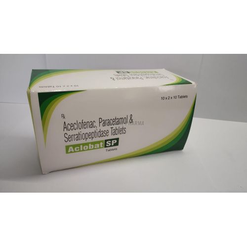Aceclofenac 100mg Paracetamol 325mg Serratiopeptidase 10mg Tablets