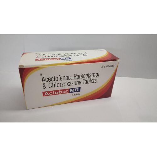 Aceclofenac 100mg Paracetamol 325mg And Chlorzoxazone 250mg Tablets