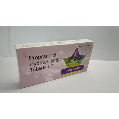 Propranolol Hydrochloride 20mg Tablets