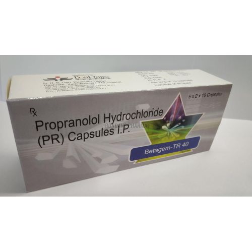 Propranolol Hydrochloride 40mg Extended Release Capsules
