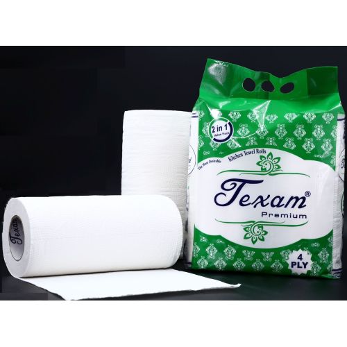1 - 4 Ply Kitchen Towel Tissue Paper Roll