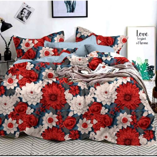 Digital 90 X 100 Pillow Cover and Bedsheet Set