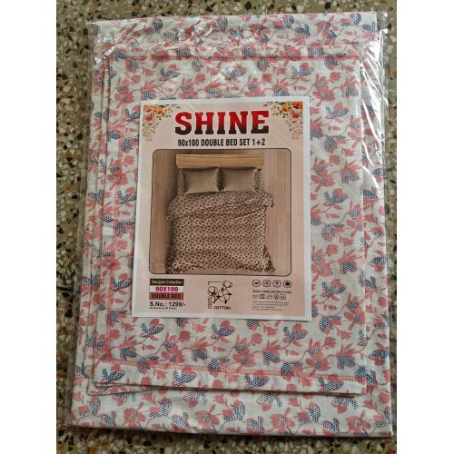 Shine 90 X 100 Pillow Cover and Bedsheet Set