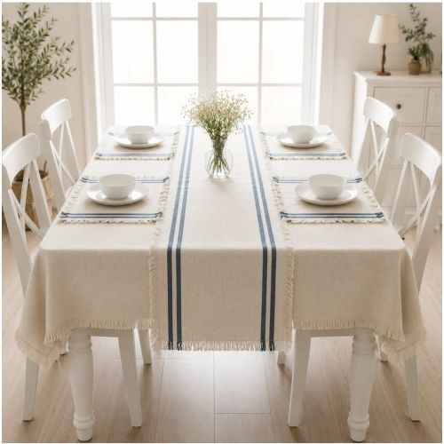 Fringe Stripe Table Linen