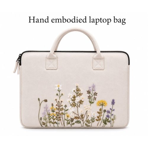 Handmade Floral Laptop Sleeve Bag