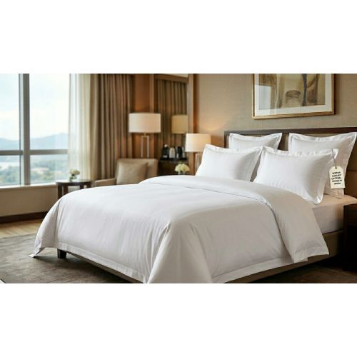 Luxury Plain White Bedding Set