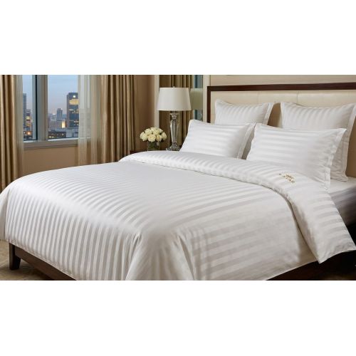 Satin Stripe Hotel Bedding Set