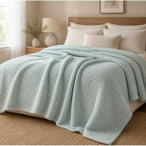 Waffle Texture Cotton Blanket