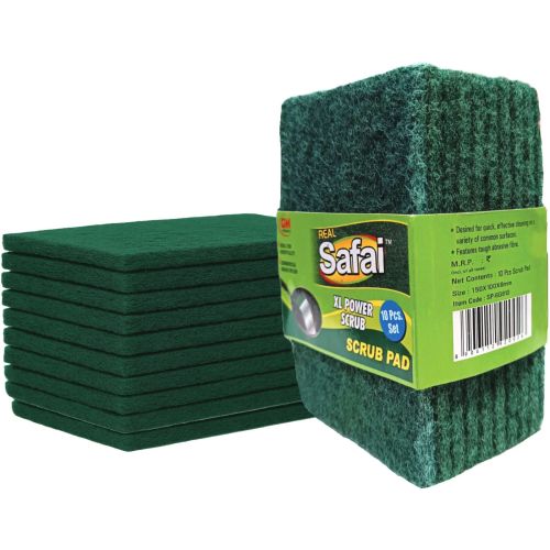 10 Mm Jumbo Green Scrub Pad Set