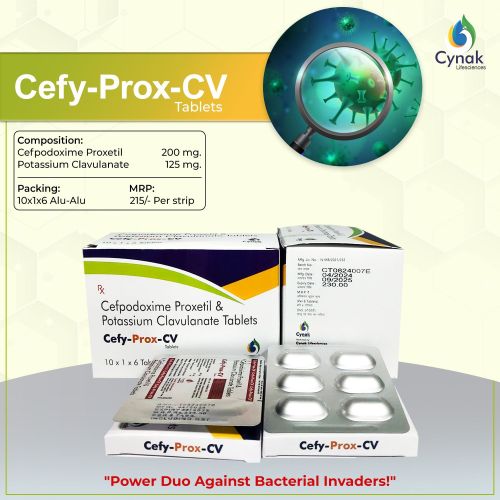 Cefy Prox CV Cefpodoxime Proxetil Clavulanic Acid Tablets
