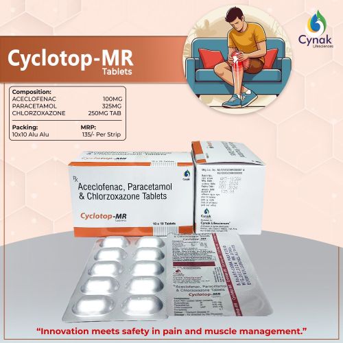 Cyclotop MR Aceclofenac Paracetamol Chlorzoxazone Tablets