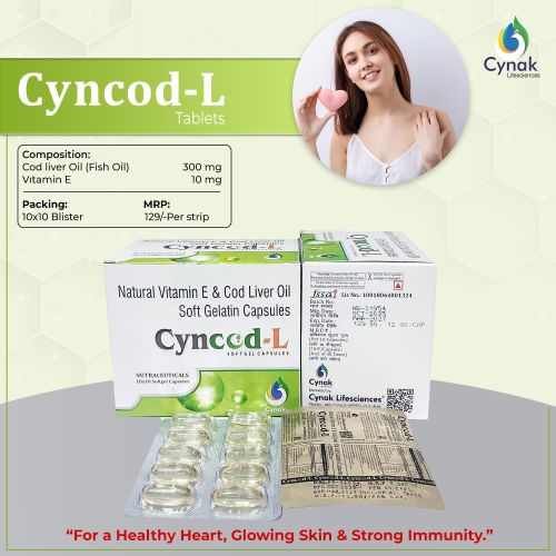 Cyncod L Cod Liver Oil Vitamin E Softgel Capsule