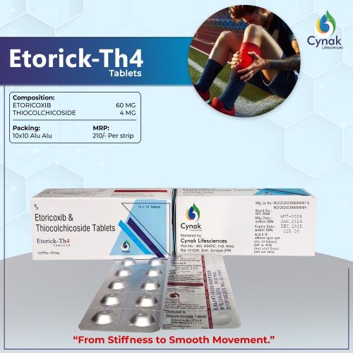 Etorick TH 4mg Etoricoxib Thiocolchicoside Tablets