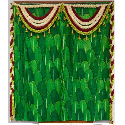 Golden Bell Tassels 7 FT Traditional Floral Door Hanging Toran