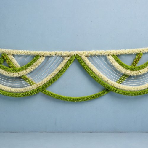 Artificial Floral Door Toran Hanging White Green Traditional Wedding Garland