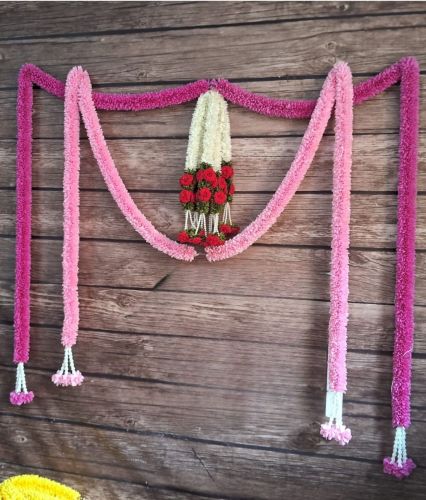 Premium Artificial Flower Door Hanging Set for Wedding, Festival &AMP; Home Decoration | 2 Door Garlands
