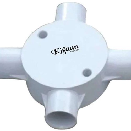 White 20mm 4 Way PVC Junction Box