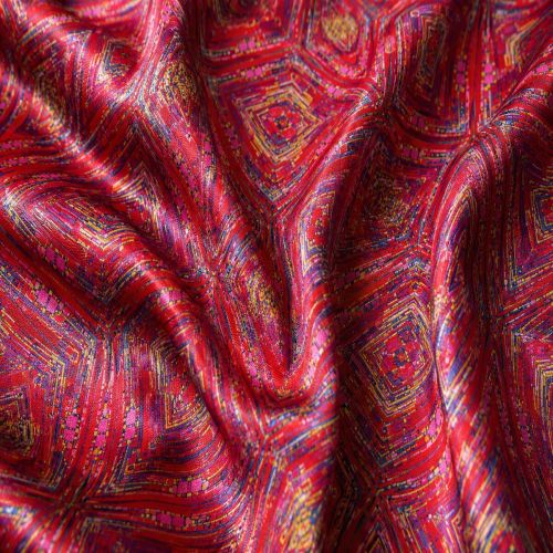 Electric Lattice Printed Fabric