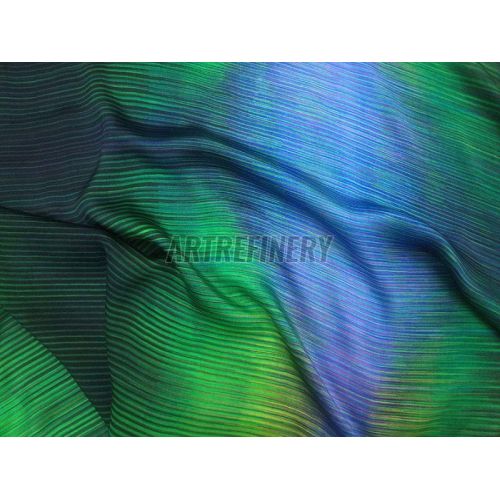 Blue Green Printed Fabric