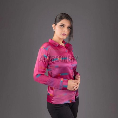 Printed Viscose Silk Button Down Shirts