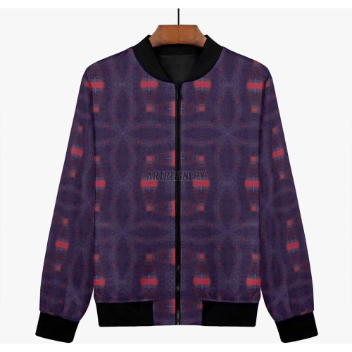 Womens Indigo Morse Code Bomber Jacket