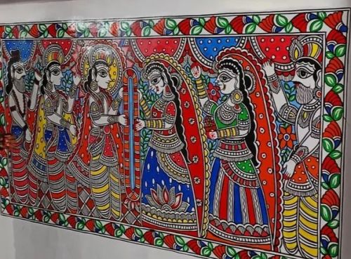 RAM Sita Wedding Madhubani Mithila Painting