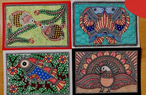 Traditional Madhubani Folk Art Painting