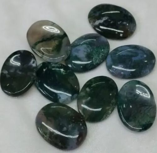 Moss Agate Worry Stones