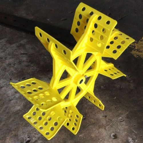 Yellow Single Mould Impeller Paddle Wheel Aerator