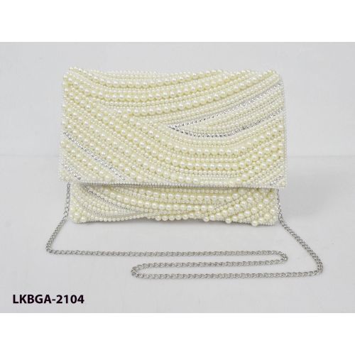 Pearl Wave Envelope Clutch Purse