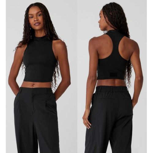 Black High Neck Bra Tank and High Waist Pant