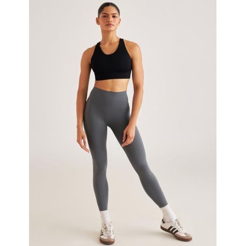Black Racerback Sports Bra and Seamless Legging Set