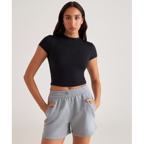 Black Short Sleeve Tee with Shorts