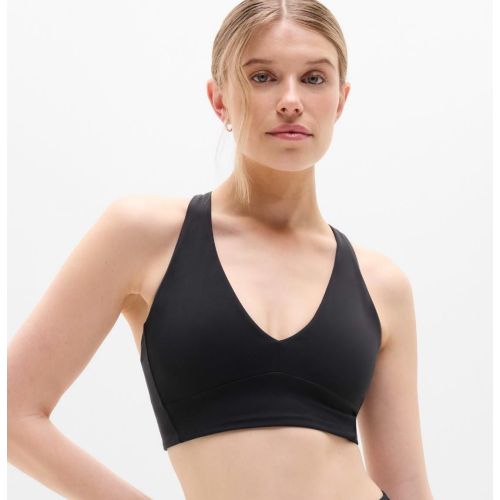 Black V Neck Padded Bra