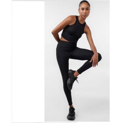 Women Black High Neck Activewear Set