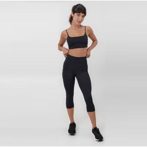 Women Black High Waist Activewear Set
