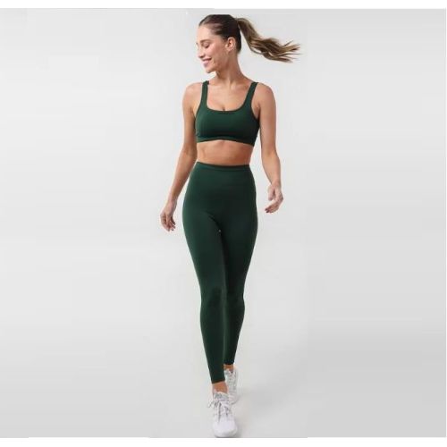 Women Forest Green Activewear Set