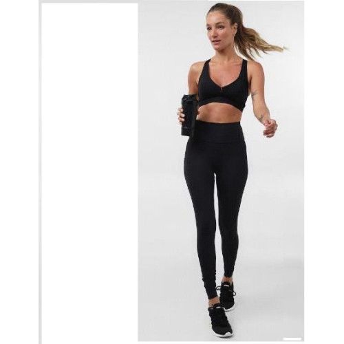 Women Solid Black Activewear Set