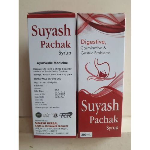 200 Ml Suyash Herbal Ayurvedic Pachak Syrup