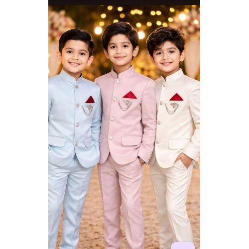 Kids 3pcs Jodhpuri Suit Set
