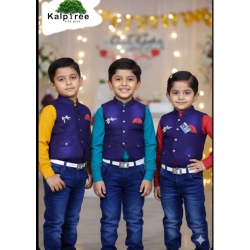 Kids Denim Shirt Jeans Set
