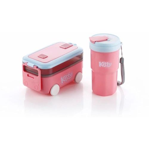Kitty Lunch Box with Bottle