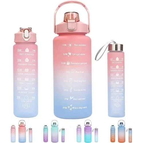 Motivational Water Bottle Set of 3 Pcs