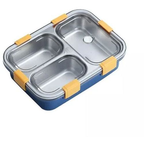 Stainless Steel 3 Compartment Leak Proof Lunch Box