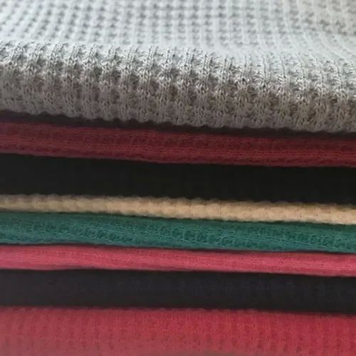 Waffle Knitted Cotton Fabric